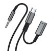 Cross-border New 3.5-turn TypeC 2-in-1 Digital Audio Adapter AUX Car Hifi Audio Adapter