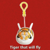 I'm Not Fat Tiger Flying Tiger Keychain Pendants, Stretching Will Fly Wings