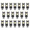 20Pcs T10 SMD5050 LED Light Bulbs 6000K Wedge Light Lamps Dome Map License Plate Car Interior Festoon Lights Kits