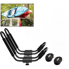 Kayak Roof Rack Sets - Two Kayak Racks for Cars and SUVs - Universal Fit Carriers Mount on Crossbars for Easy Travel with Kayaks Canoes and Surfboards