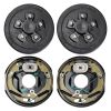 VEVOR Trailer Hub Drum Kits 5 on 4.5" B.C. with 10" x 2.25" Electric Brakes, Self-Adjusting Trailer Brake Assembly for 3500 lbs Axle, 4-Hole Mounting