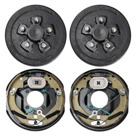 VEVOR Trailer Hub Drum Kits 5 on 4.5" B.C. with 10" x 2.25" Electric Brakes, Self-Adjusting Trailer Brake Assembly for 3500 lbs Axle, 4-Hole Mounting