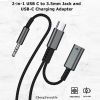 Cross-border New 3.5-turn TypeC 2-in-1 Digital Audio Adapter AUX Car Hifi Audio Adapter