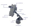 Car Phone Mount Holder Adjustable Long Neck One Touch Windshield Dashboard Desk