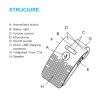 Bluetooth Handsfree Car Kit 5.0 Sun Visor Clip Wireless Audio Receiver Speakerphone Loud Speaker Music Player with Microphone