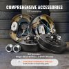 VEVOR Trailer Hub Drum Kits 5 on 4.5" B.C. with 10" x 2.25" Electric Brakes, Self-Adjusting Trailer Brake Assembly for 3500 lbs Axle, 4-Hole Mounting