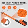 VEVOR Car Tie Down with Chain Anchors, Lasso Style 2"×120" Tire Straps, 5865 LBS Working Load, 11023 LBS Breaking Strength