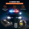 VEVOR 200W 18 Sound Loud Car and Truck Warning Alarm Police Siren Horn 18 Tones Fire Ambulance Emergency Electronic Siren Horn Kit PA MIC System