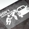 2 Pcs Don't Touch My Car Funny Car Decals Decorative Car Stickers Window Stickers; White