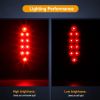 2Pcs Oval LED Brake Light 10LEDs Lamp Stop Turn Tail Light IP65 Waterproof