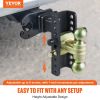 VEVOR Adjustable Trailer Hitch, 6-Inch Drop & 4.5-Inch Rise Hitch Ball Mount with 2-Inch Receiver, Solid Tube, 14,000 lbs GTW