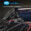 LED Light Bar Wiring Harness Kit 280W 12V 40A Power Relay Fuse On Off Switch 10ft Length Universal Fitment Light Bar Accessories