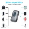BT Aux Receiver For Car; Portable 3.5mm Aux Wireless Car Adapter; Wireless Audio Receiver For Home Stereo/Speaker; 16H Battery Life (Gray