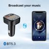 1pc Car Wireless Player Hands-Free Phone FM Transmitter Audio Receiver Car Charger