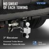 VEVOR Adjustable Trailer Hitch, 6" Rise & Drop Hitch Ball Mount 2" Receiver 22,000 LBS Rating, 2 and 2-5/16 Inch Stainless Steel Balls w/ Key Lock