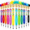 2PCS/5PCS Mop Pen Screen Cleaning Pen With Motivational Quotes 3 In 1 Stylus Dusting Pen For Kids And Unisex Ink Rollerball Pen School Office Motivati